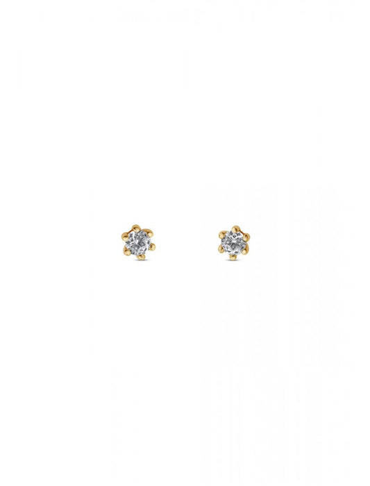 BOUCLES D'OREILLES ZIRCONIA 6 GRIFFES
