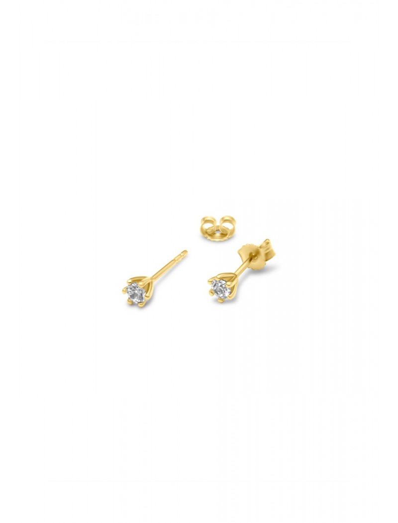 BOUCLES D'OREILLES ZIRCONIA 6 GRIFFES