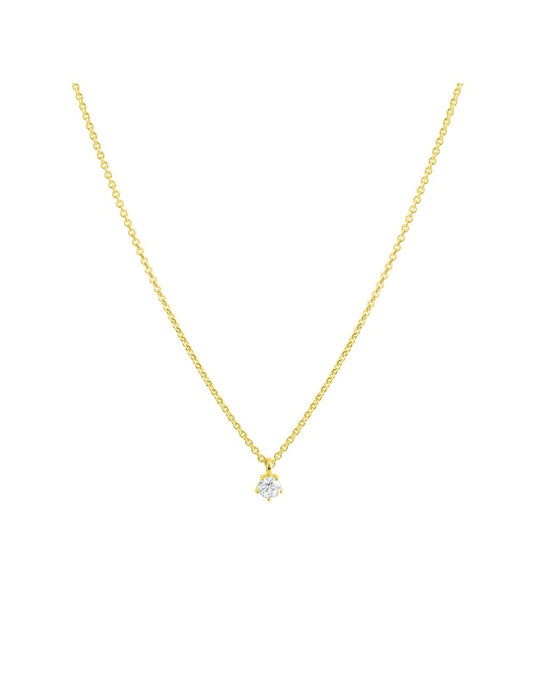COLLIER OR 9 KT - ZIRCONIA - 42+3 CM