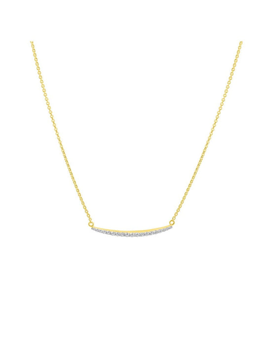 COLLIER OR 9 KT - BICOLORE - ZIRCONIA - 42+3 CM