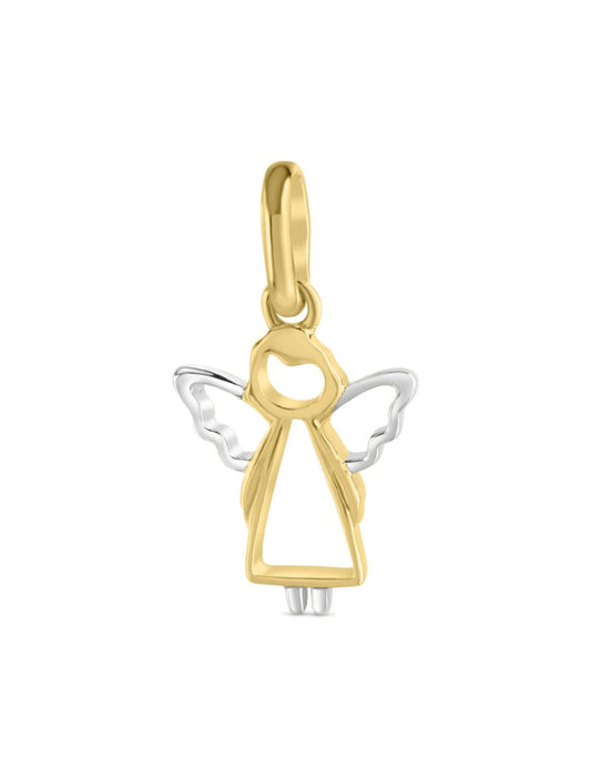 PENDENTIF OR 9 KT - BICOLORE - ANGE