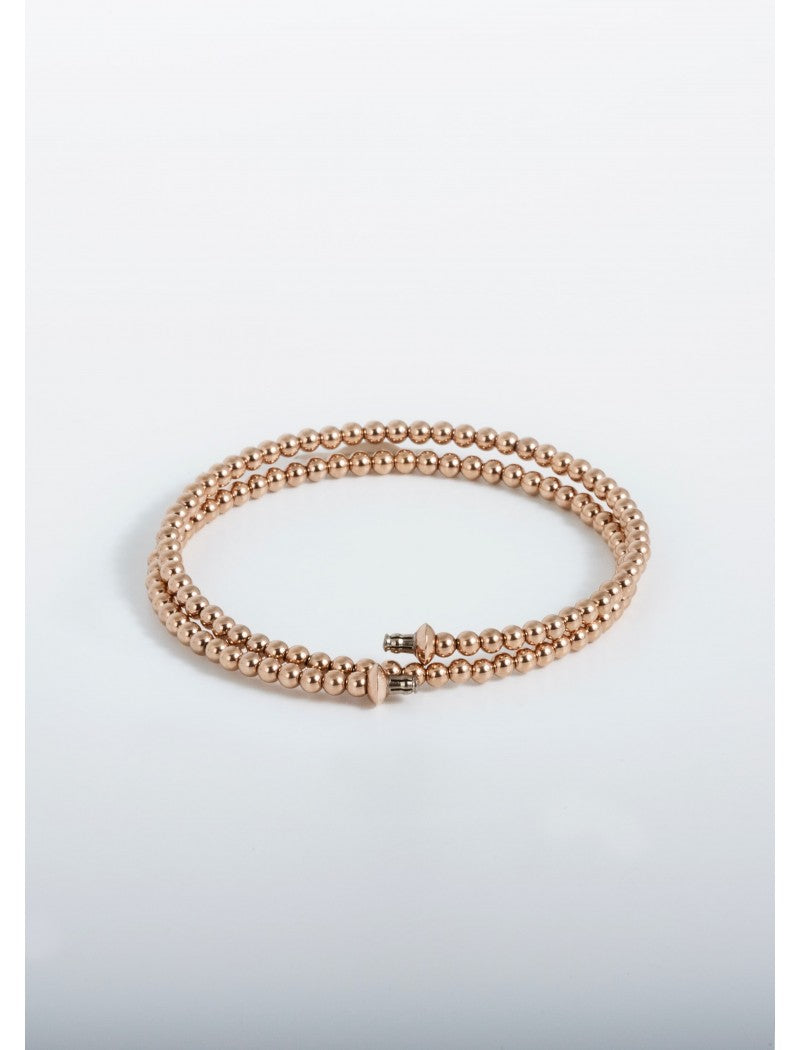 BRACELET LILIFLO TANGO DOUBLE ACIER ROSE XS - MOINS DE 15 CM