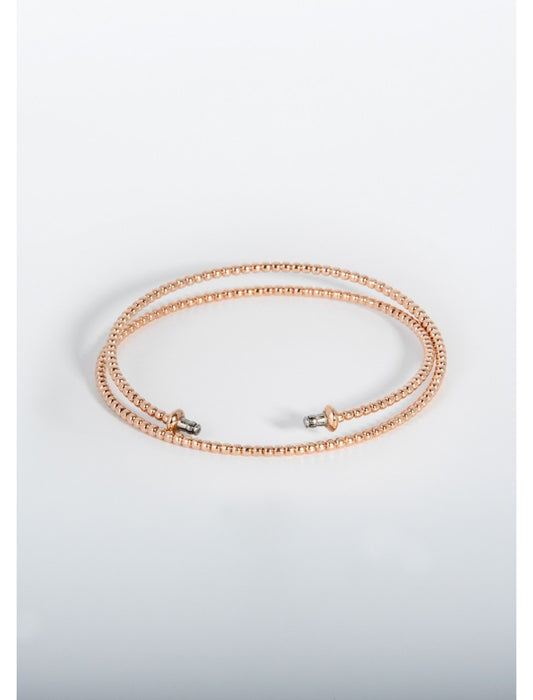 BRACELET MILONGA DOUBLE ACIER ROSE