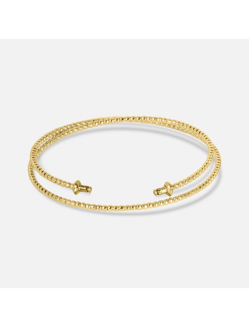 BRACELET LILIFLO MILONGA DOUBLE ACIER DORE XS - MOINS DE 15 CM