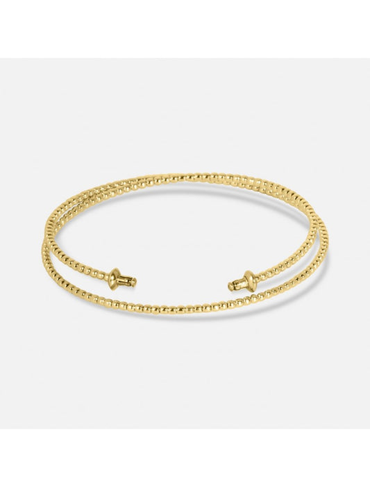 BRACELET LILIFLO MILONGA DOUBLE ACIER DORE XS - MOINS DE 15 CM