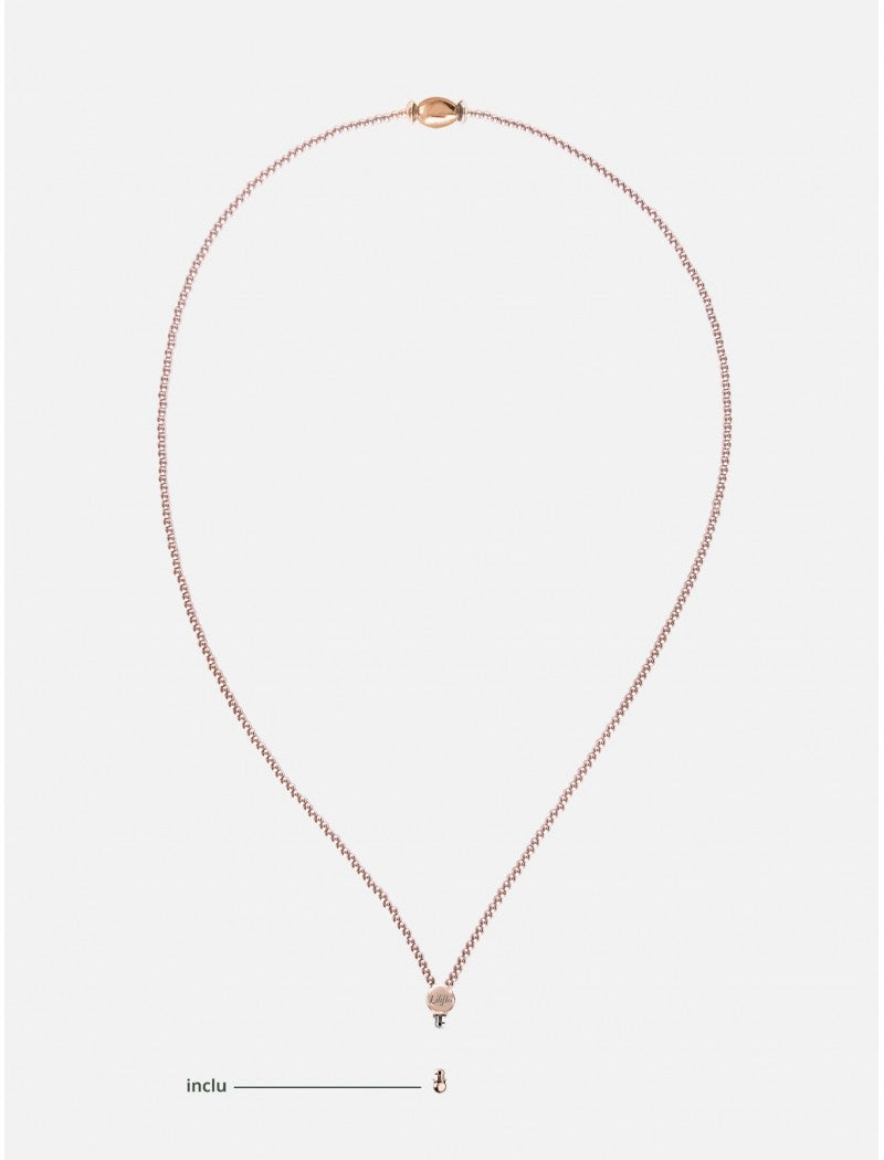 COLLIER MILONGA ACIER ROSE
