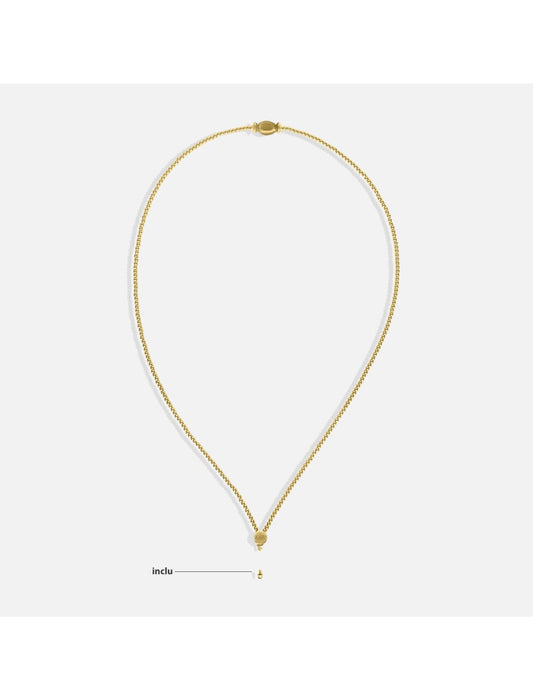 COLLIER LILIFLO MILONGA ACIER DORE S - 38 CM