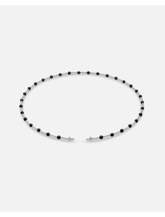 COLLIER TRAVIATA ONYX ACIER
