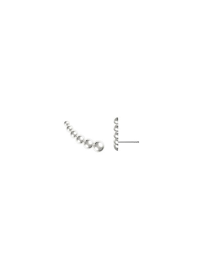 BOUCLES D'OREILLES ARGENT RHODIE - ROND