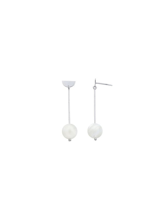 BOUCLES D'OREILLES ARGENT RHODIE - PIERRE SYNTHETIQUE