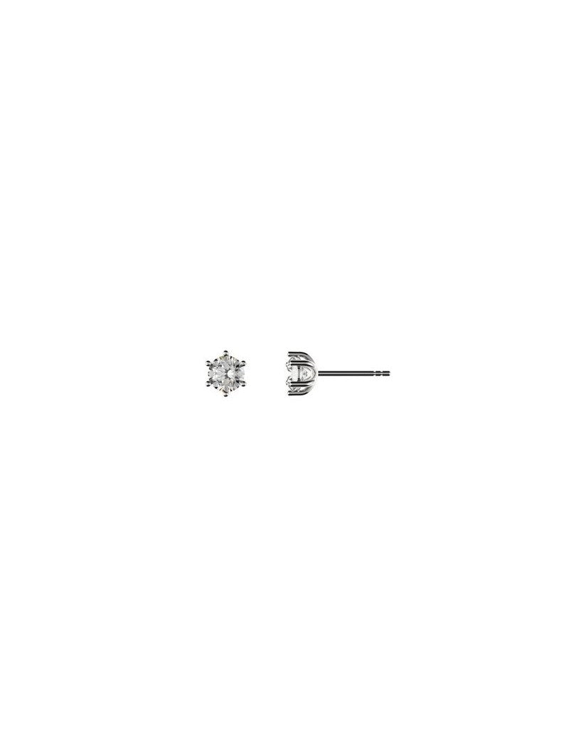 BOUCLES D'OREILLES ARGENT RHODIE - ZIRCONIA