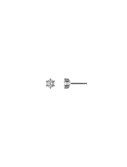 BOUCLES D'OREILLES ARGENT RHODIE - ZIRCONIA