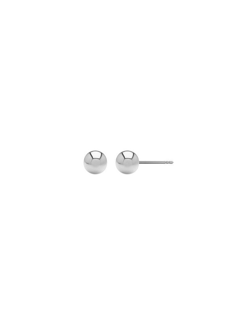 BOUCLES D'OREILLES ARGENT RHODIE - BOUTON