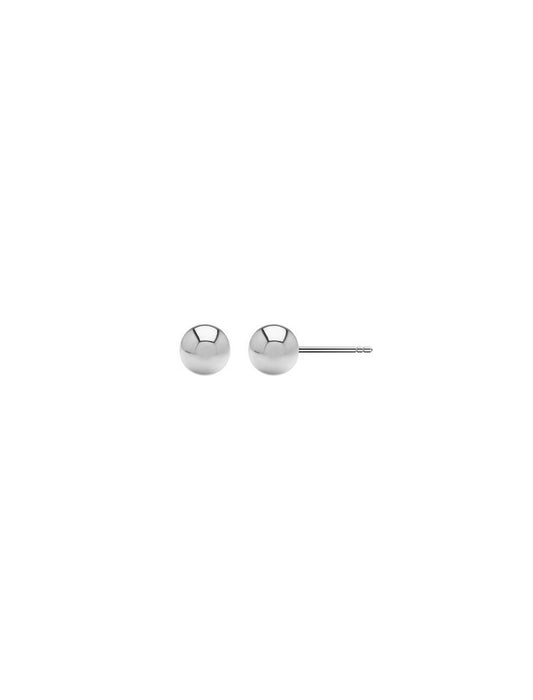 BOUCLES D'OREILLES ARGENT RHODIE - BOUTON