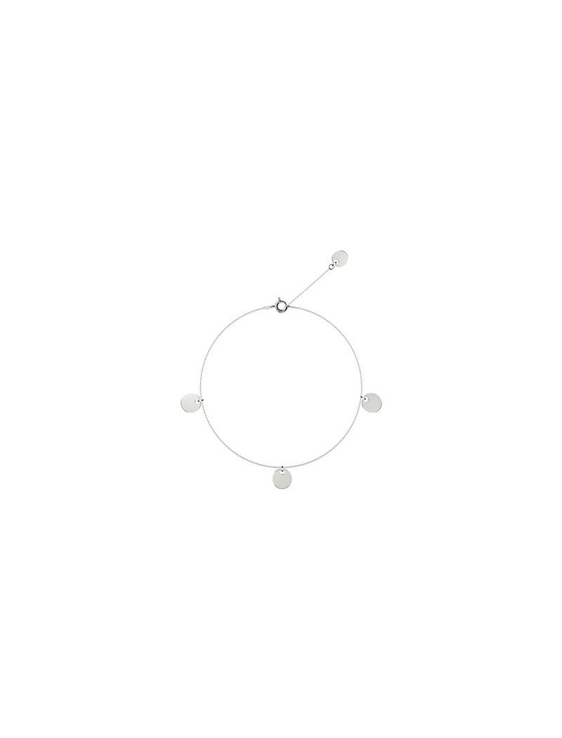 CHAINE CHEVILLE ARGENT RHODIE - ROND - 25+2 CM