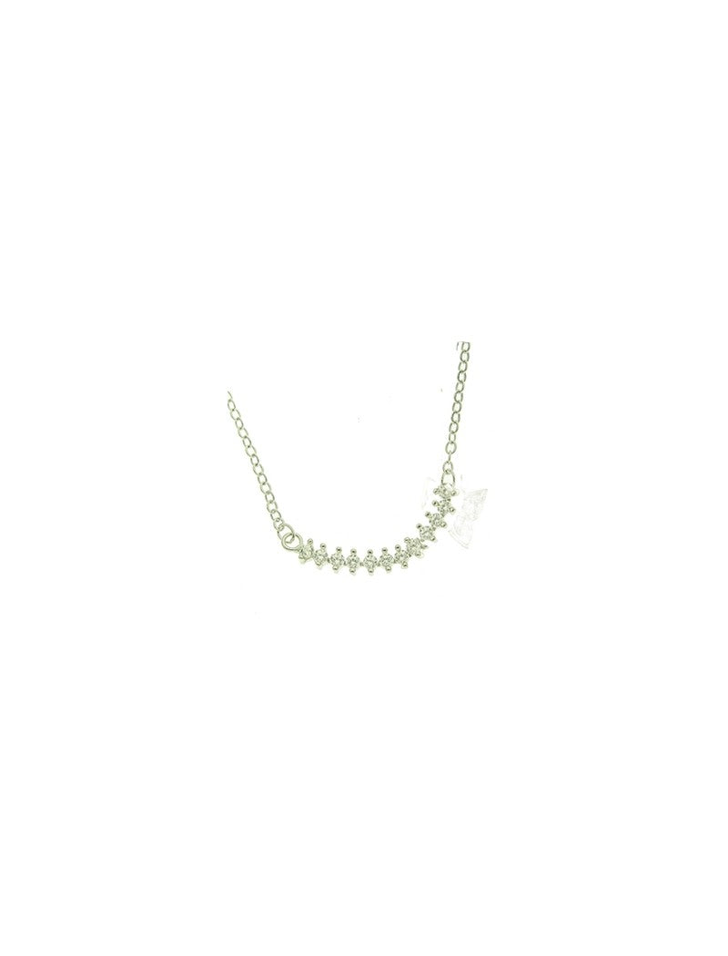 COLLIER ARGENT RHODIE - ZIRCONIA