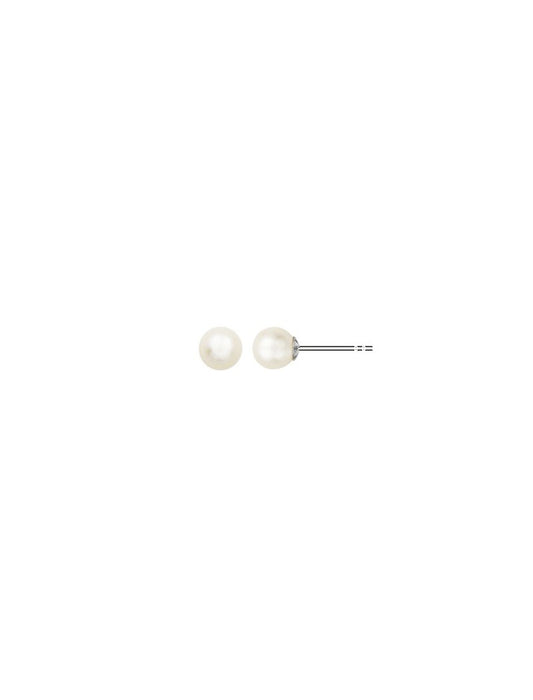 BOUCLES D'OREILLES ARGENT RHODIE - PERLE DE CULTURE