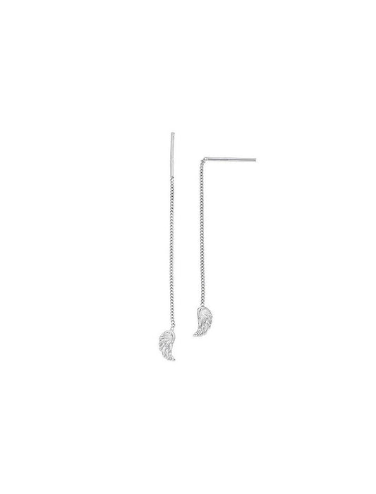 BOUCLES D'OREILLES ARGENT RHODIE - AILE D'ANGE