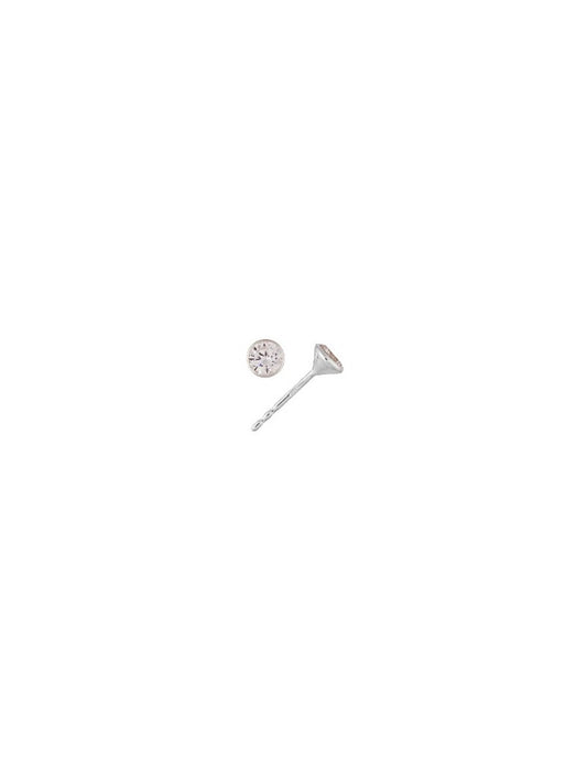 BOUCLES D'OREILLES ARGENT RHODIE - ZIRCONIA