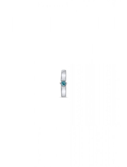 CREOLES ARGENT RHODIE - S. TOPAZE - 11 MM