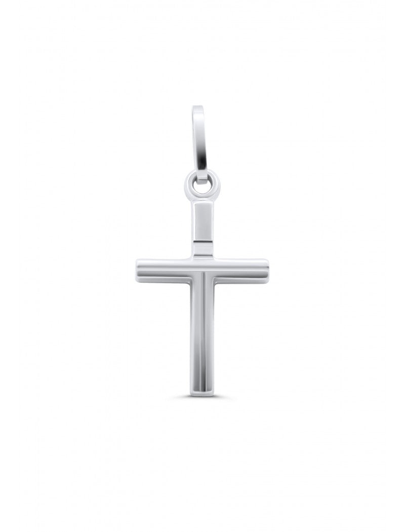 PENDENTIF ARGENT RHODIE - CROIX DIAMANTE