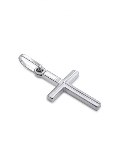 PENDENTIF ARGENT RHODIE - CROIX DIAMANTE