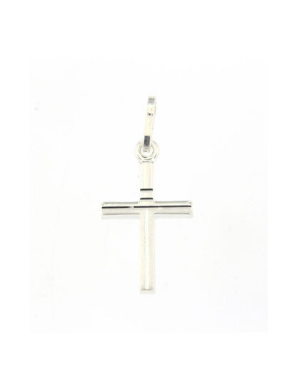 PENDENTIF ARGENT RHODIE - CROIX DIAMANTE
