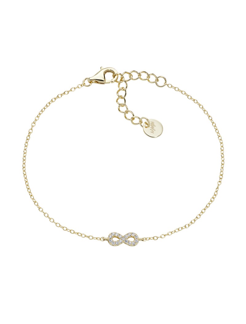 Bracelet en argent sterling avec zircone blanche - Or