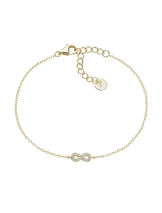 Bracelet en argent sterling avec zircone blanche - Or