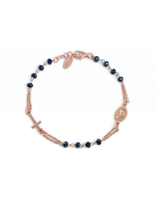 Bracelet en argent sterling et cristaux gris - Rosè