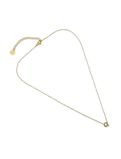 COLLIER EMILIA - JAUNE - ZIRCONIA - LETTRE Q - 38+5 CM