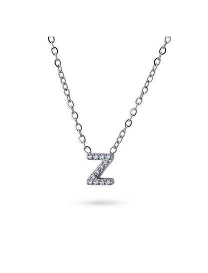 COLLIER EMILIA  - ZIRCONIA - LETTRE Z - 38+5 CM