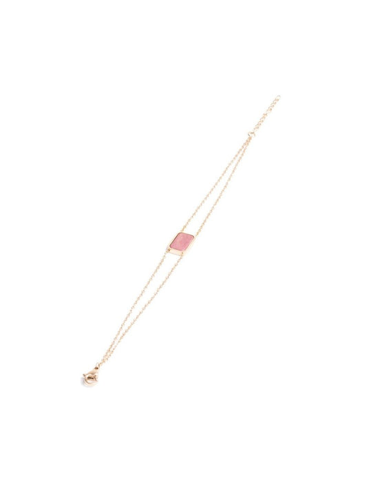 BRACELET - PIERRE NATURELLE QUARTZ ROSE