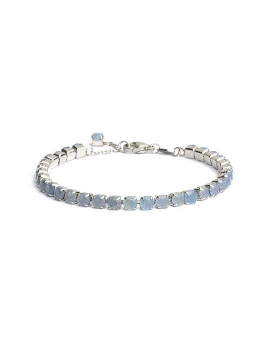 BRACELET DIDYMA - PIERRE NATURELLE AVENTURINE BLEUE - 16+2+1CM