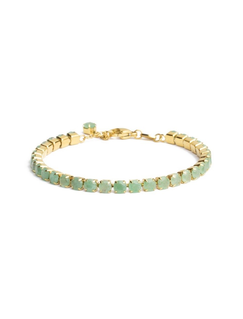 BRACELET DIDYMA - PIERRE NATURELLE AVENTURINE VERTE - 16+2+1CM