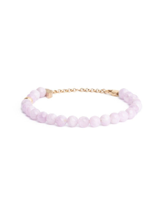 BRACELET DIDYMA - PIERRE NATURELLE KUNZITE - 16+2+2 CM