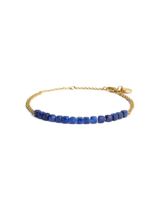 BRACELET DIDYMA - PIERRE NATURELLE KYANITE - 16+2+2CM