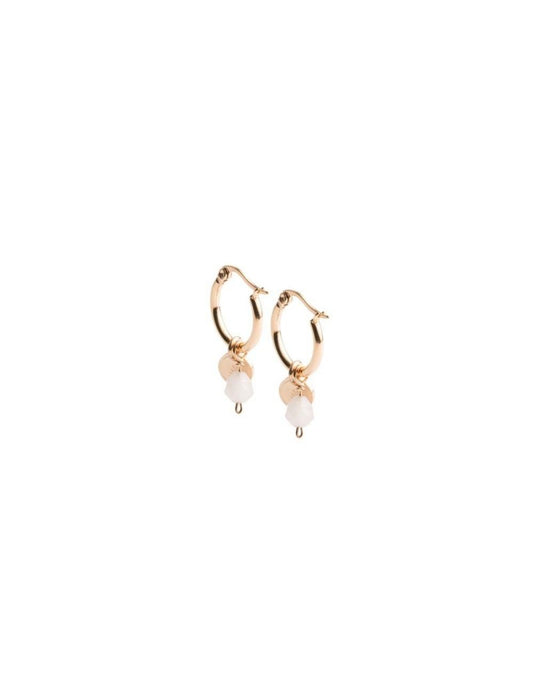 BOUCLES D'OREILLES DIDYMA - PIERRE NATURELLE QUARTZ ROSE