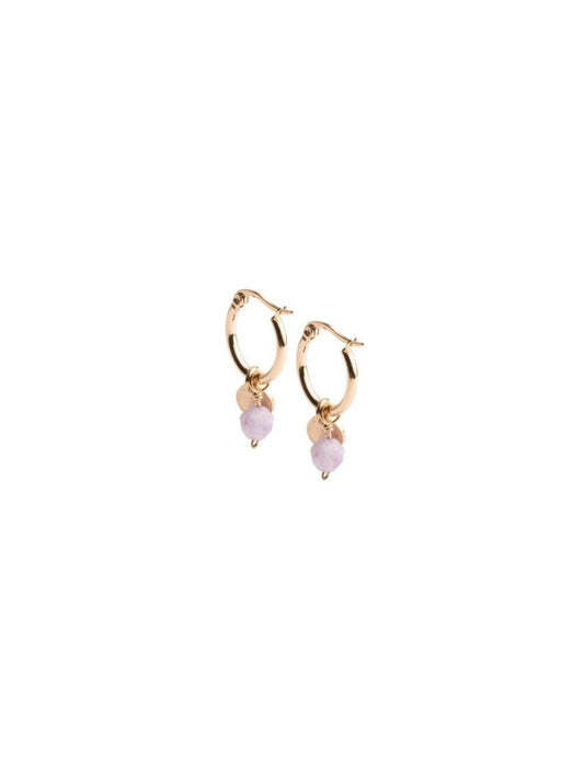 BOUCLES D'OREILLES DIDYMA - PIERRE NATURELLE LEPIDOLITE