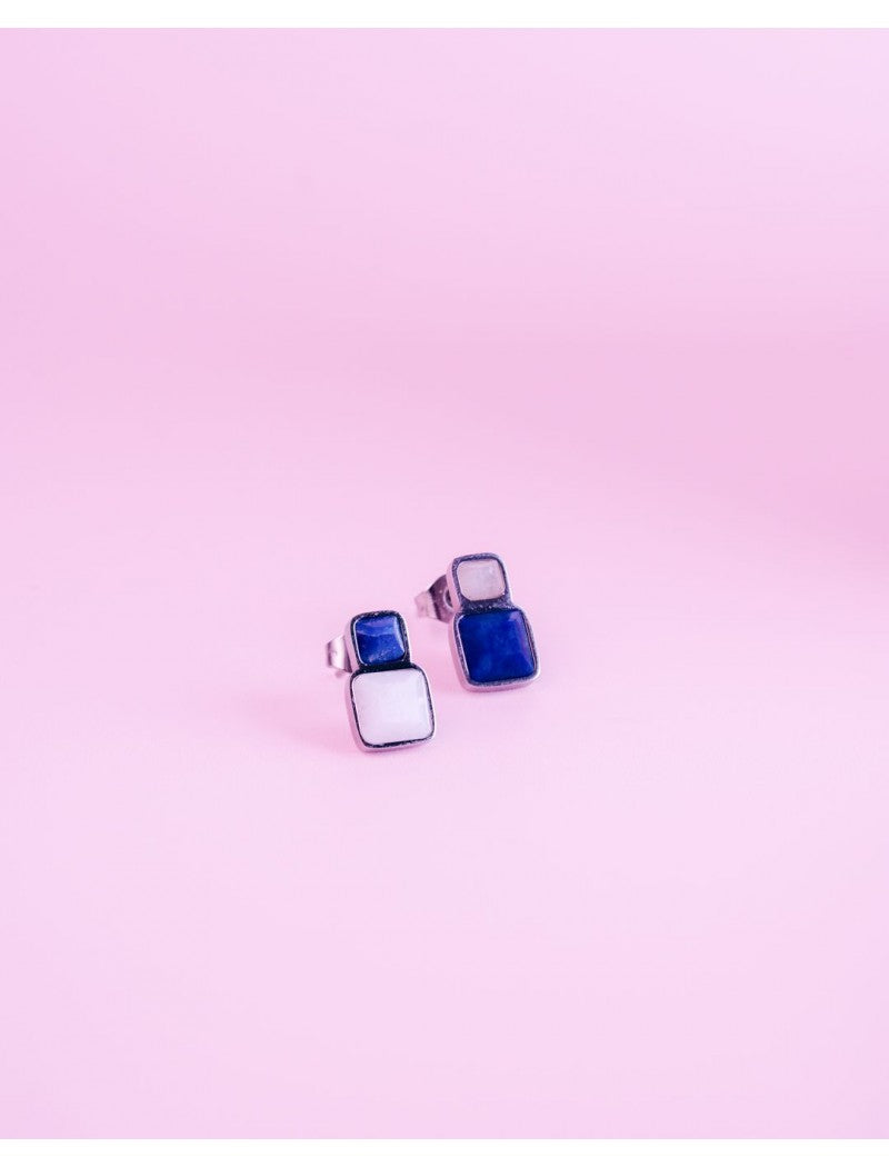 BOUCLES D'OREILLES - PIERRE NATURELLE SYNTHETIQUE