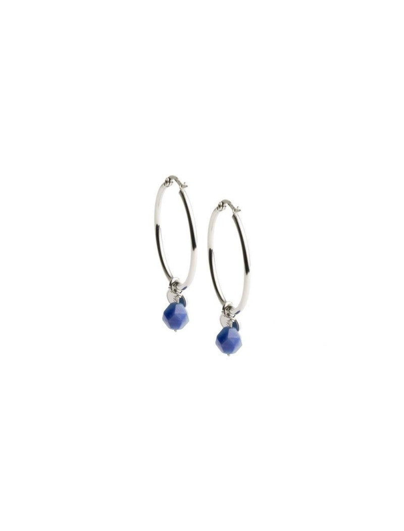 BOUCLES D'OREILLES DIDYMA - PIERRE NATURELLE AVENTURINE BLEUE