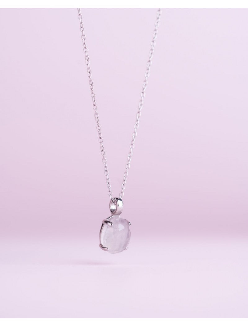 COLLIER - PIERRE NATURELLE QUARTZ ROSE