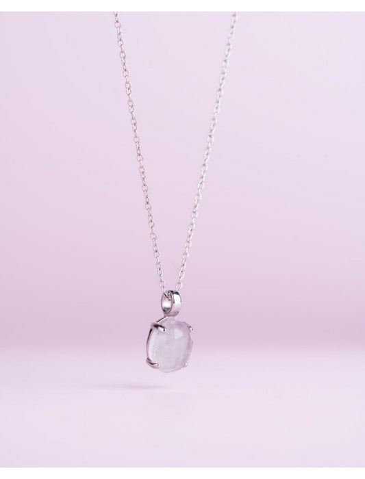 COLLIER - PIERRE NATURELLE QUARTZ ROSE