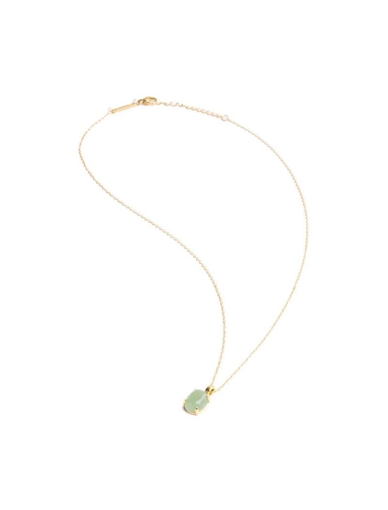 COLLIER - PIERRE NATURELLE AVENTURINE VERTE