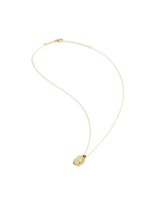 COLLIER DIDYMA - PIERRE NATURELLE JADE - 42+3 CM