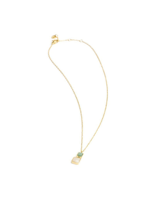 COLLIER - PIERRE NATURELLE AVENTURINE VERTE CITRINE
