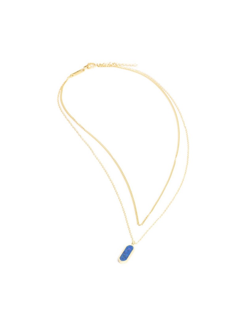 COLLIER DIDYMA - PIERRE NATURELLE LAPIS LAZULI- 38+3 CM