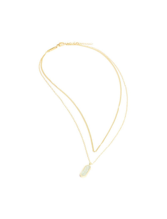 COLLIER DIDYMA - PIERRE NATURELLE AMAZONITE - 38+3 CM