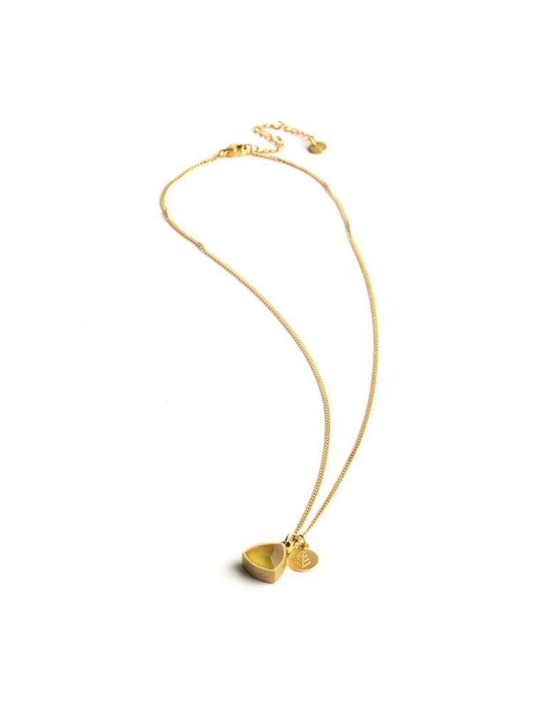 COLLIER DIDYMA - PIERRE NATURELLE CITRINE - 44+2+2+2CM