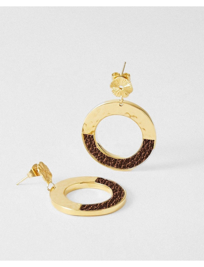 BOUCLES D'OREILLES AMARITA - LAITON PLAQUE